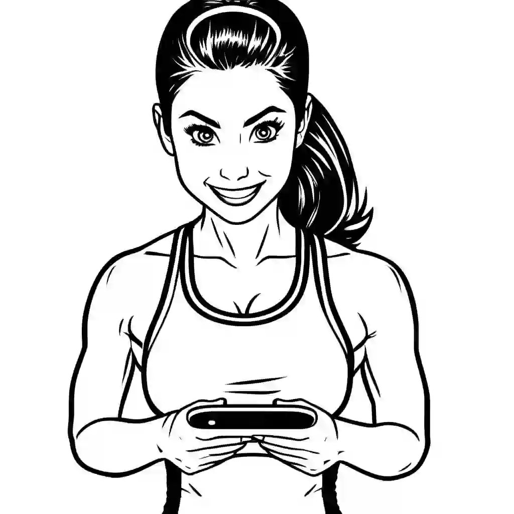 Fitness Tracker coloring pages